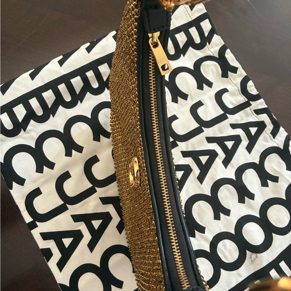 Marc Jacobs Gold Glitter Shoulder Bag with Chain - Picture 6 of 8